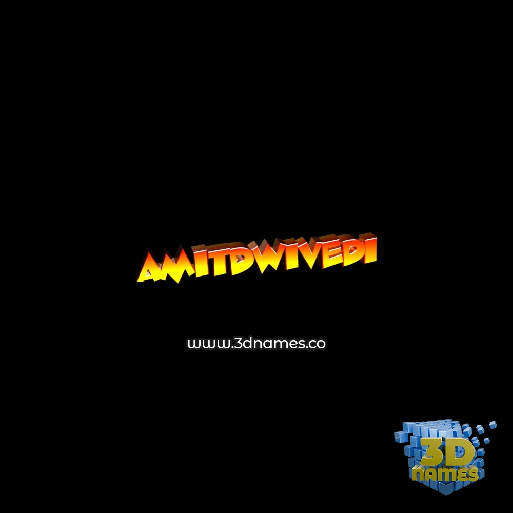 amitdwivedi in Black Background style - 3D name wallpaper