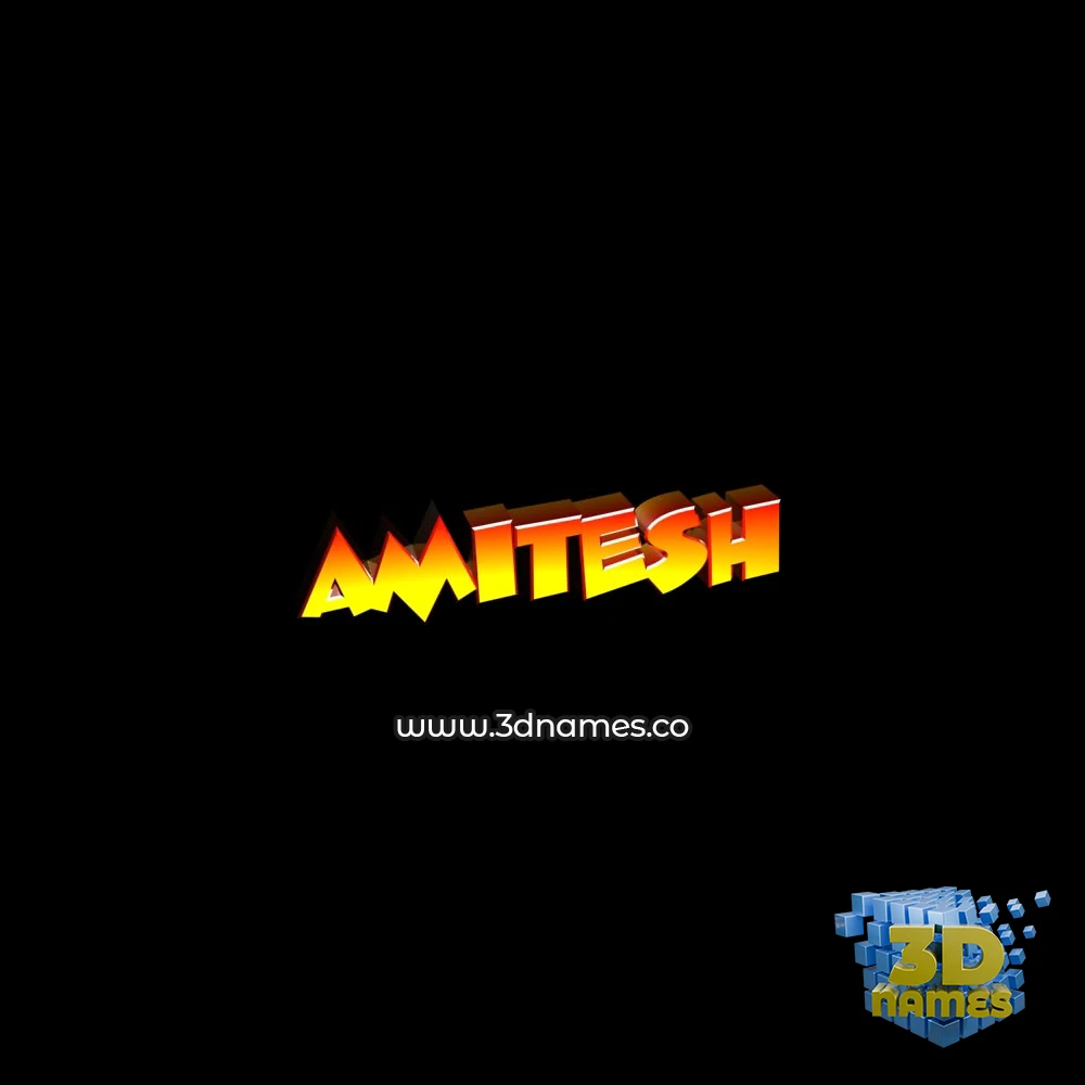 amitesh in Black Background style - 3D name wallpaper