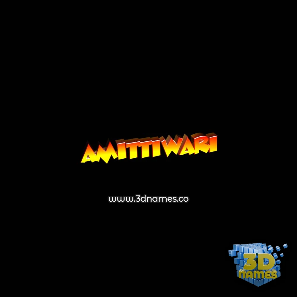 amittiwari in Black Background style - 3D name wallpaper