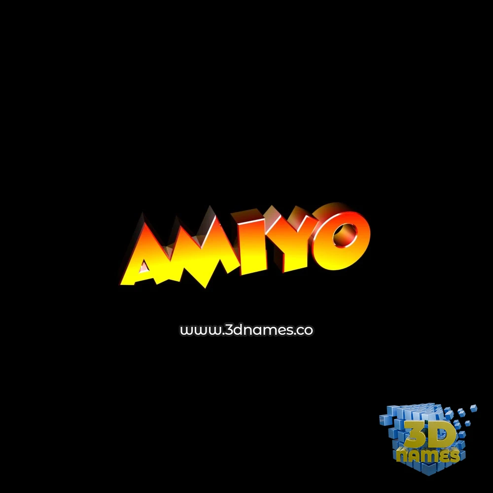 amiyo in Black Background style - 3D name wallpaper
