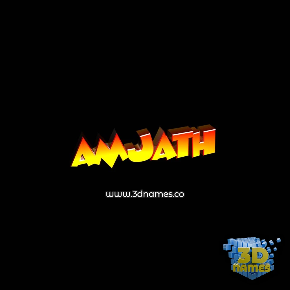 amjath in Black Background style - 3D name wallpaper
