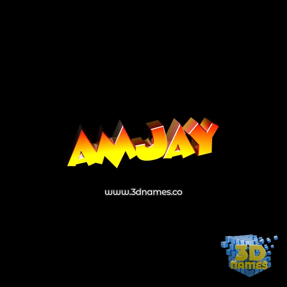 amjay in Black Background style - 3D name wallpaper