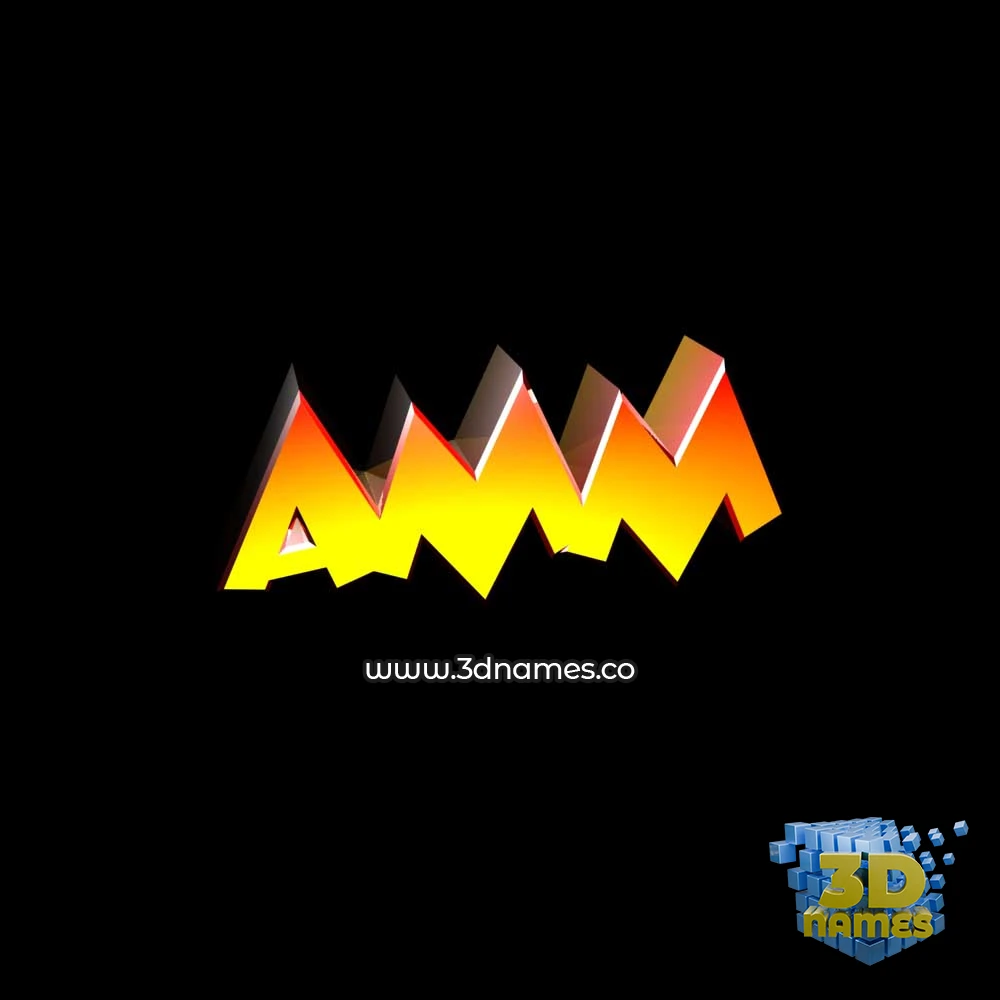 amm in Black Background style - 3D name wallpaper
