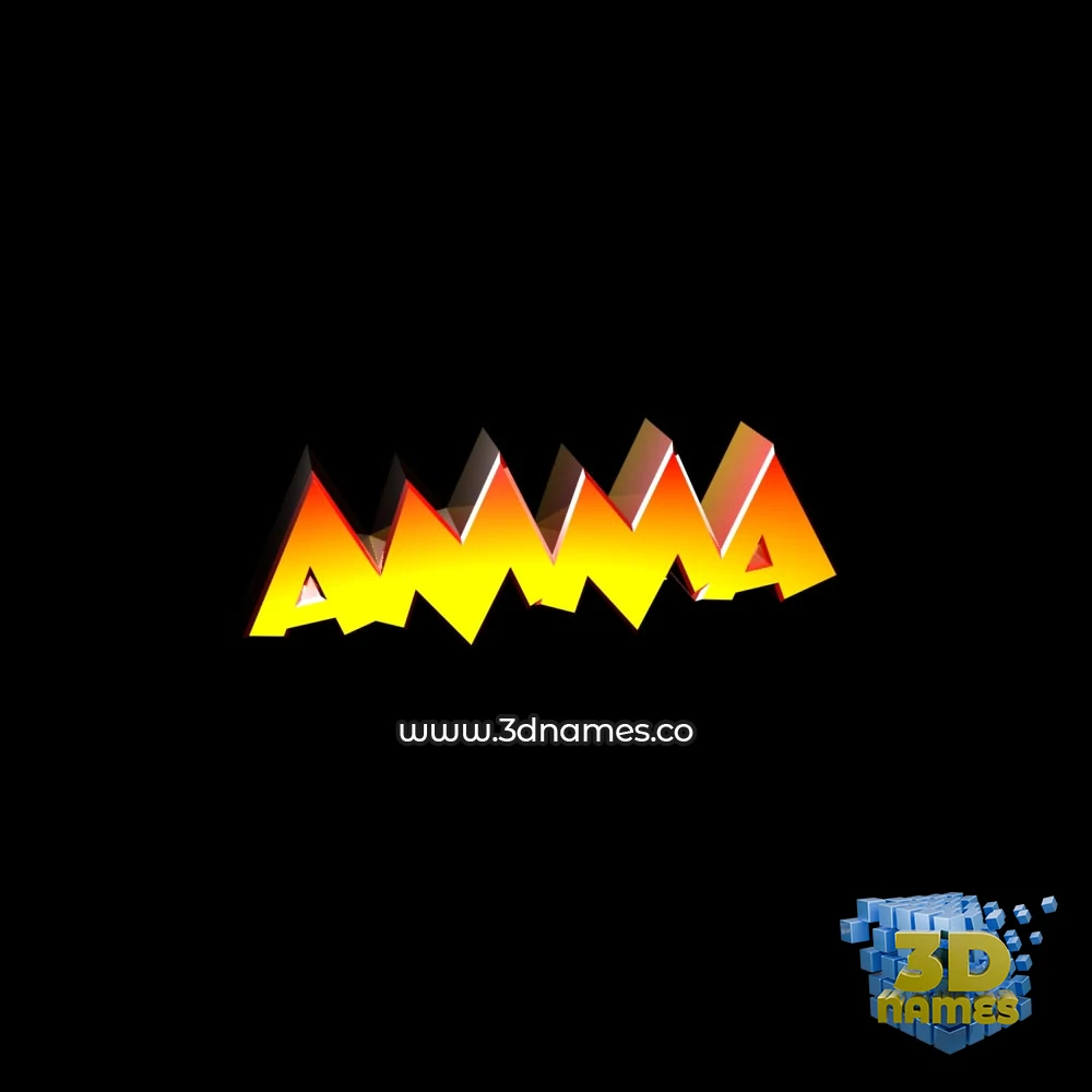 amma in Black Background style - 3D name wallpaper