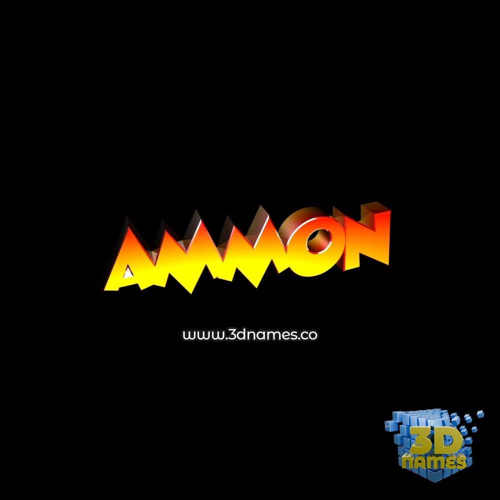 ammon in Black Background style - 3D name wallpaper