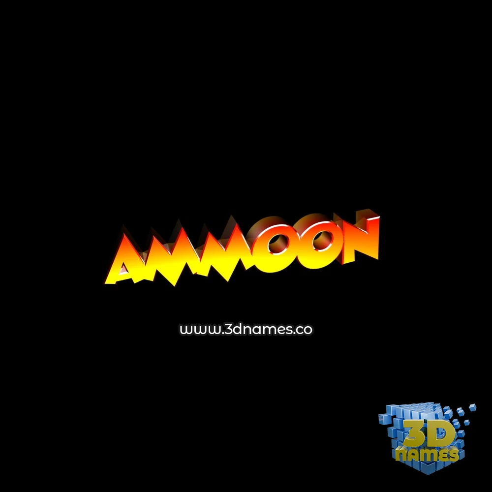 ammoon in Black Background style - 3D name wallpaper