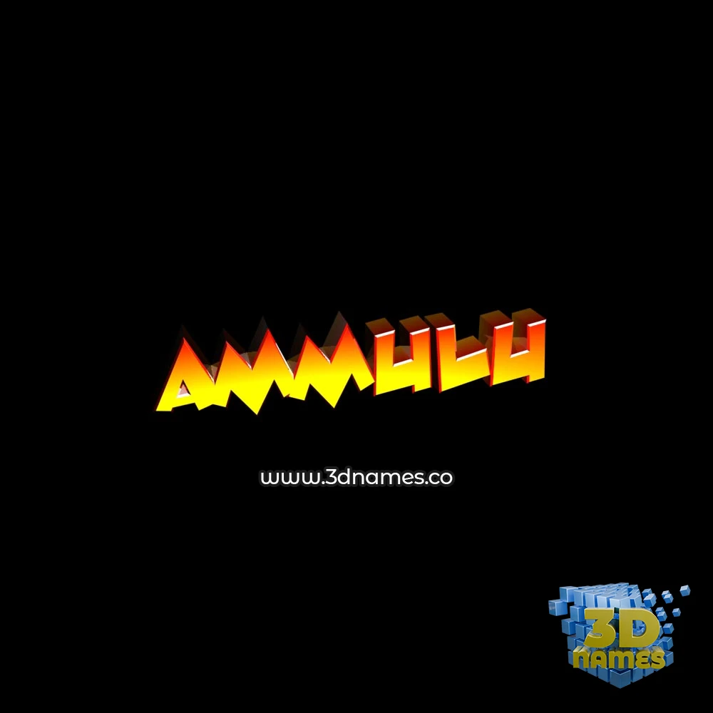 ammulu in Black Background style - 3D name wallpaper