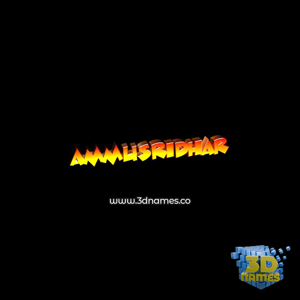 ammusridhar in Black Background style - 3D name wallpaper