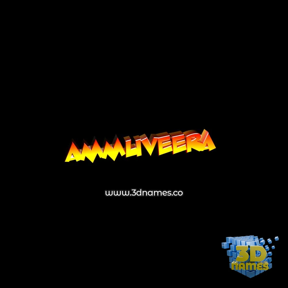 ammuveera in Black Background style - 3D name wallpaper