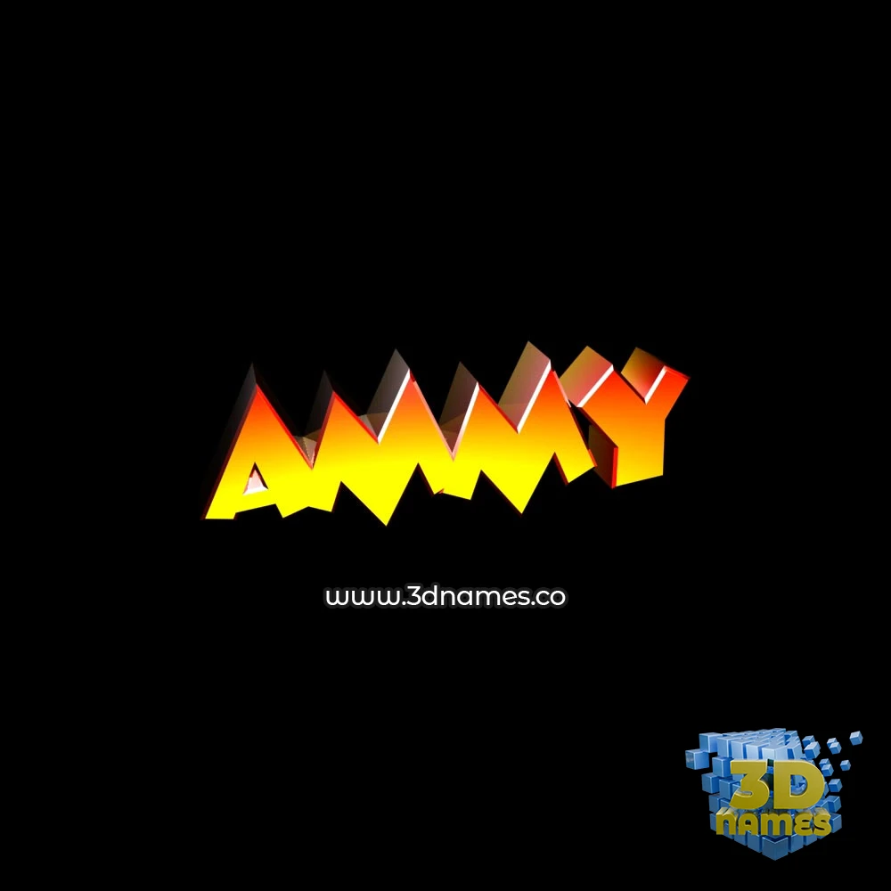 ammy in Black Background style - 3D name wallpaper