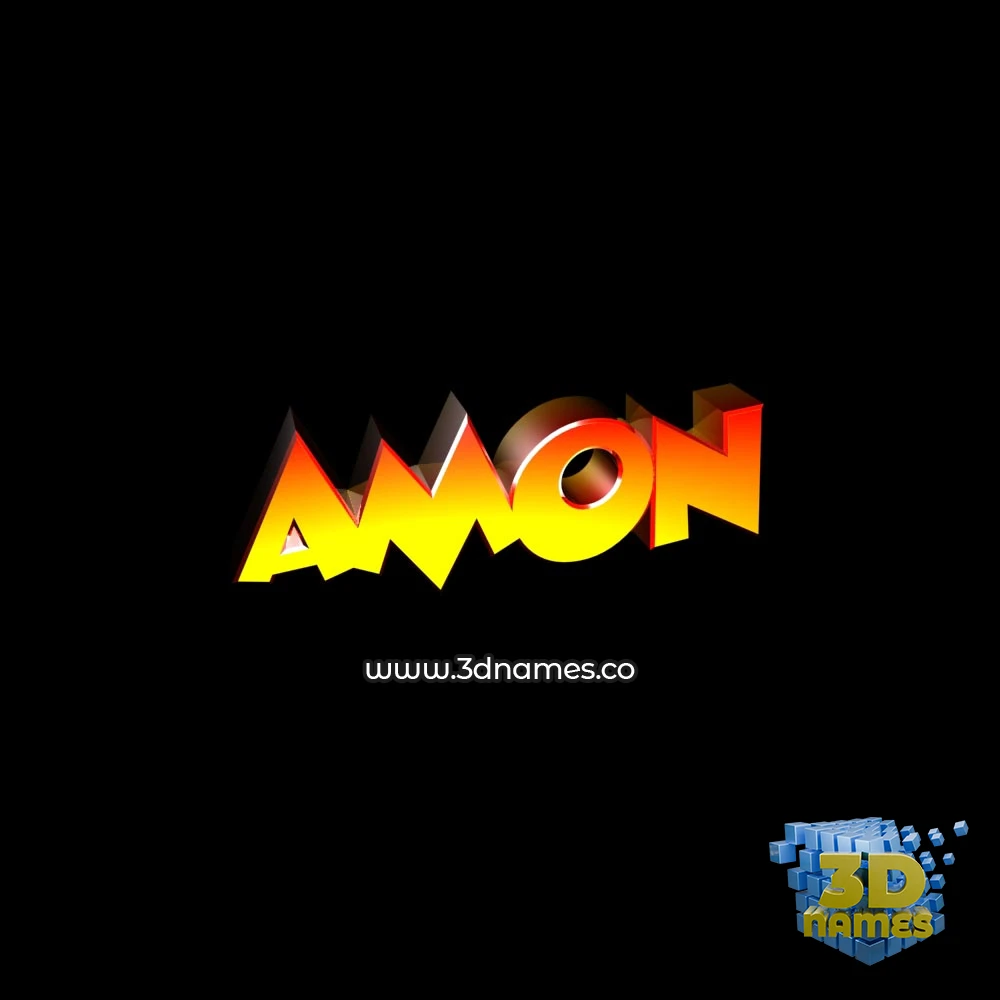 amon in Black Background style - 3D name wallpaper