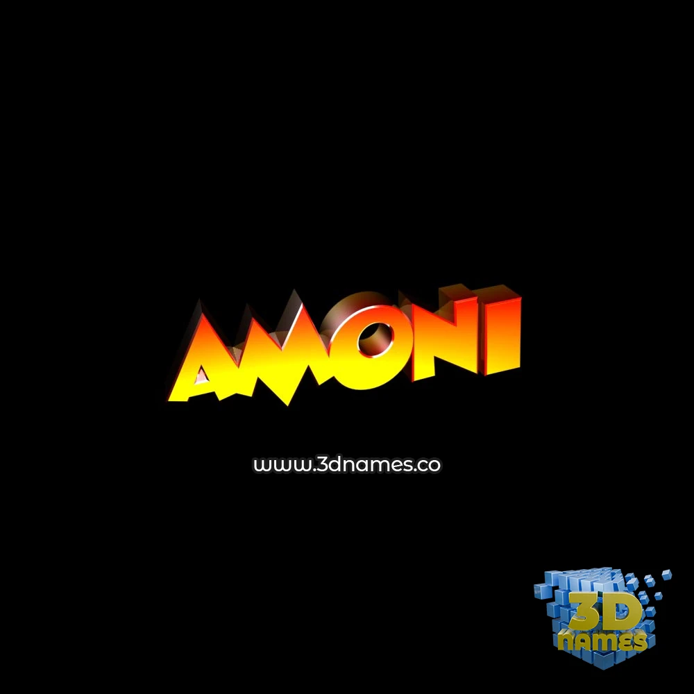 amoni in Black Background style - 3D name wallpaper