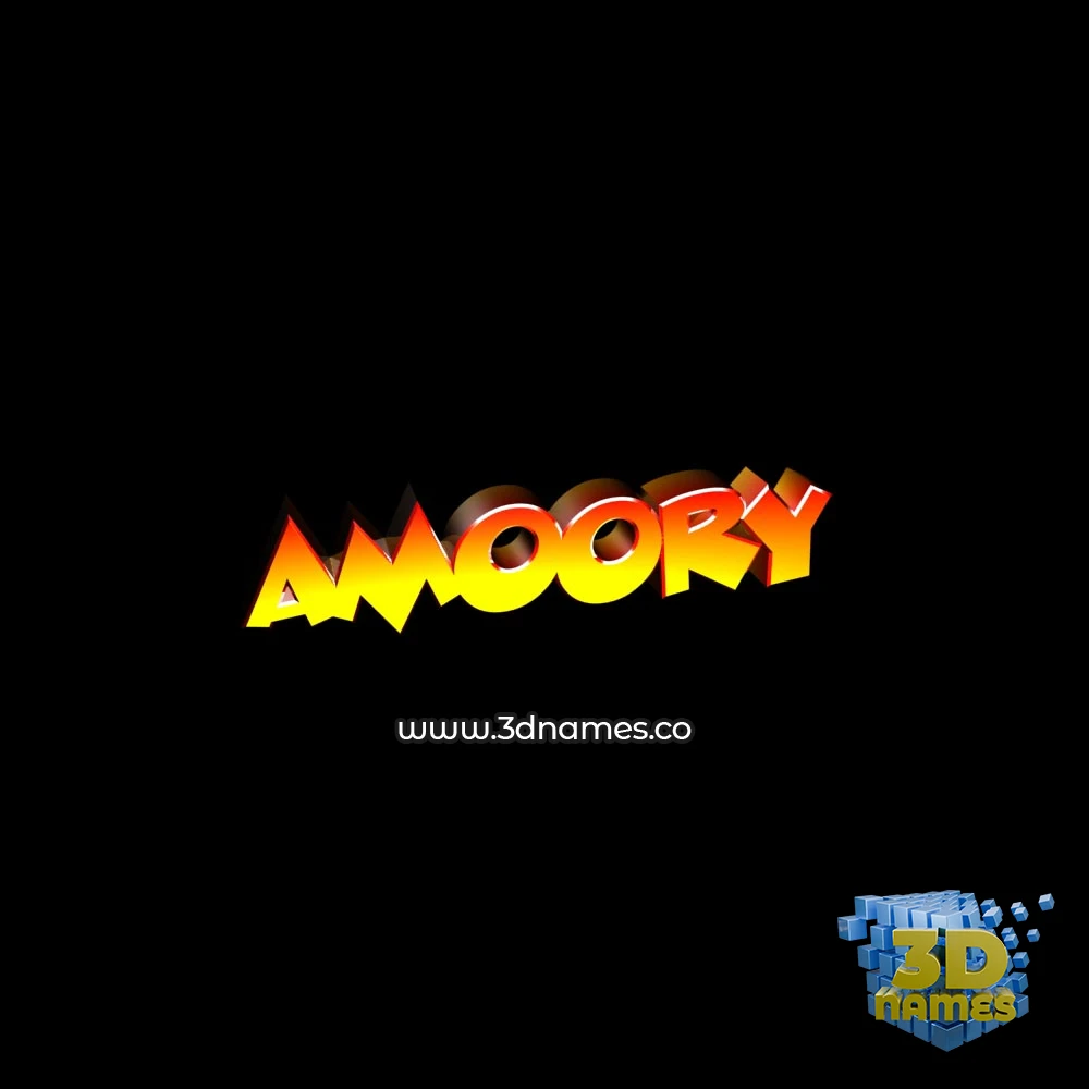amoory in Black Background style - 3D name wallpaper
