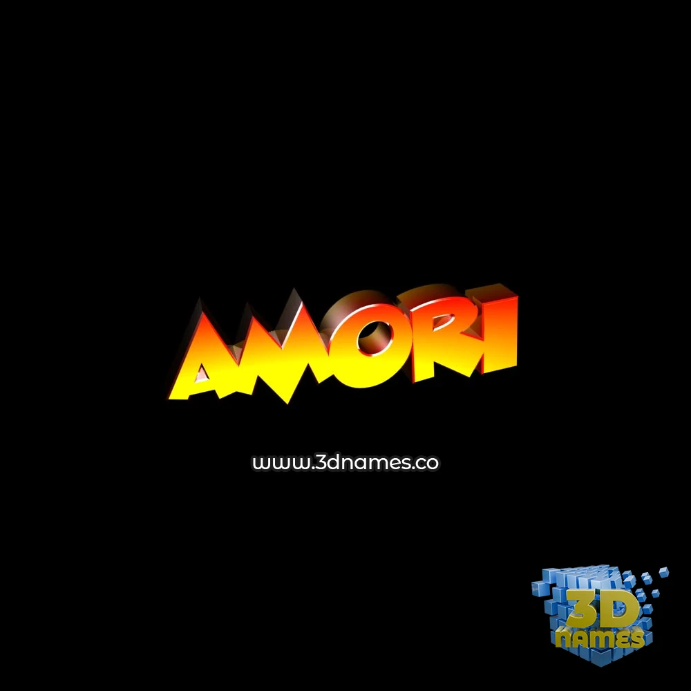 amori in Black Background style - 3D name wallpaper