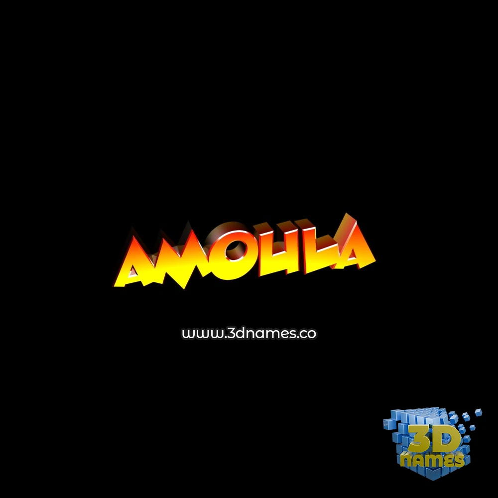 amoula in Black Background style - 3D name wallpaper