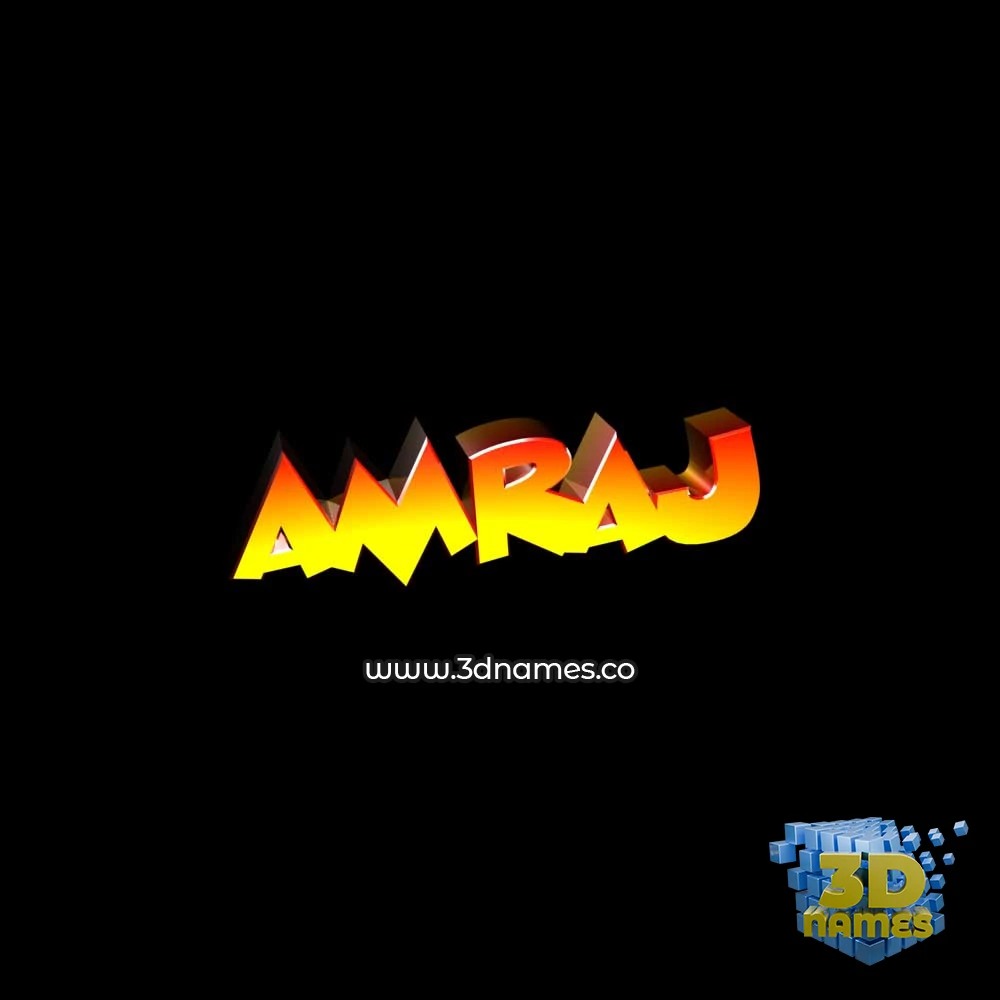 amraj in Black Background style - 3D name wallpaper
