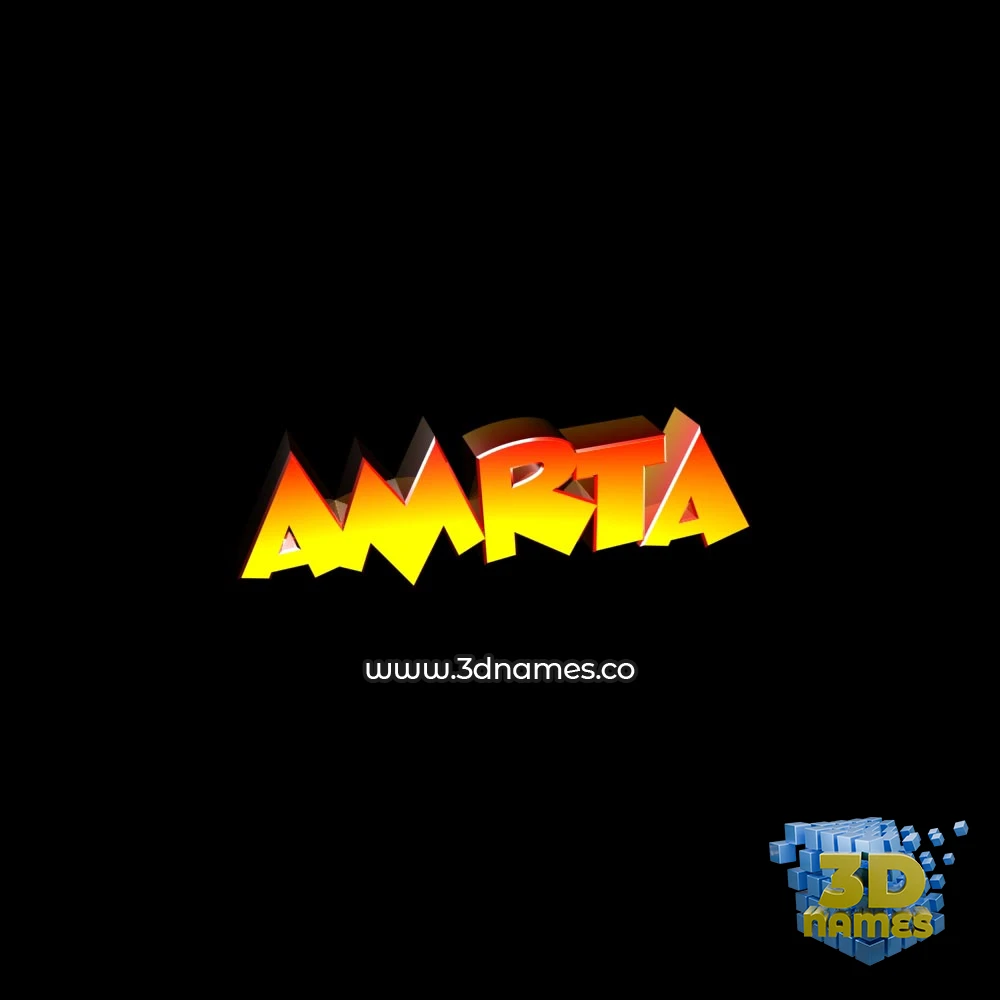 amrta in Black Background style - 3D name wallpaper