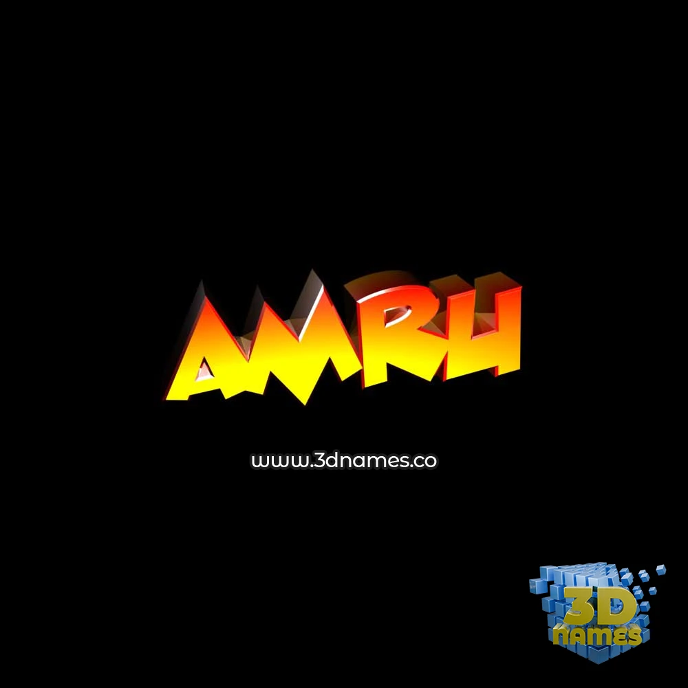 amru in Black Background style - 3D name wallpaper
