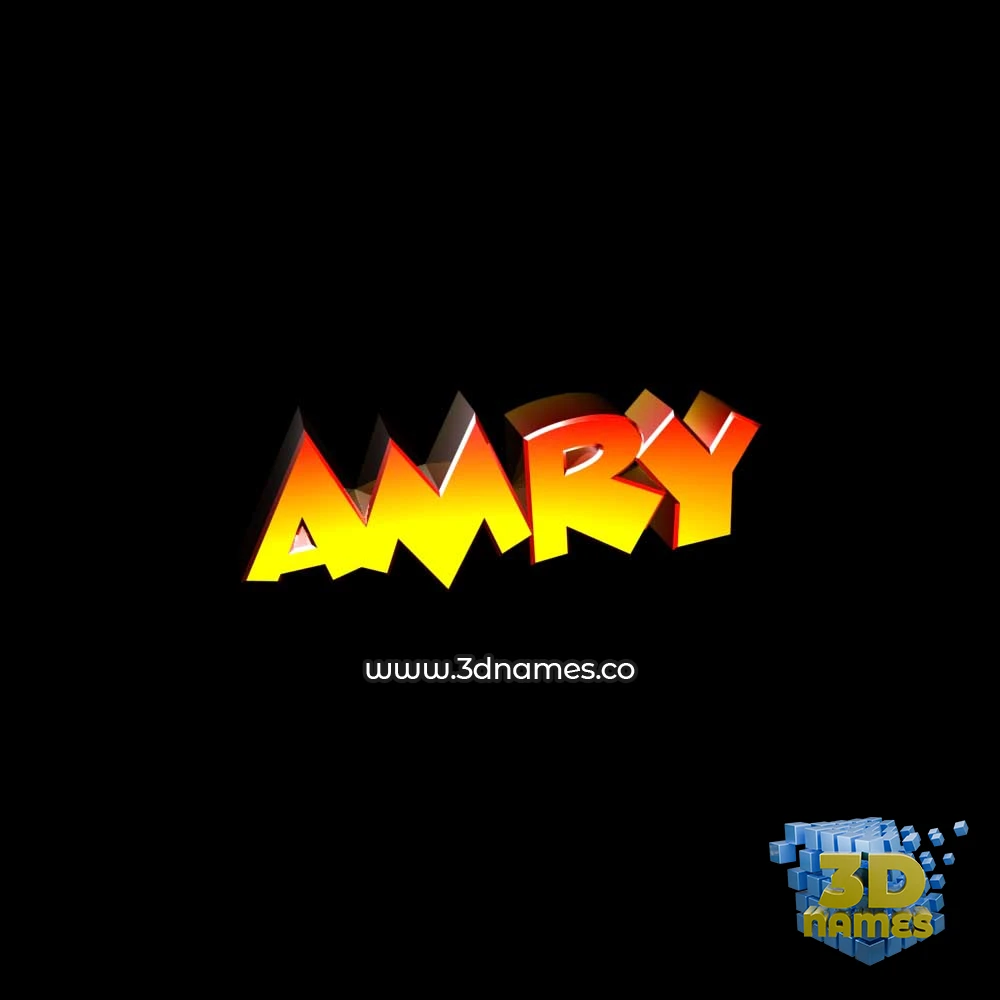 amry in Black Background style - 3D name wallpaper