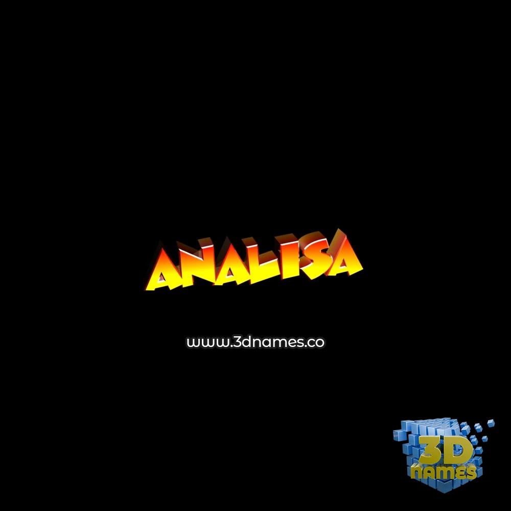 analisa in Black Background style - 3D name wallpaper