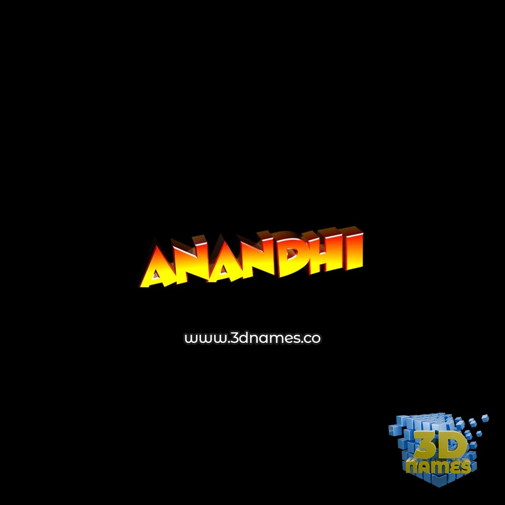 anandhi in Black Background style - 3D name wallpaper