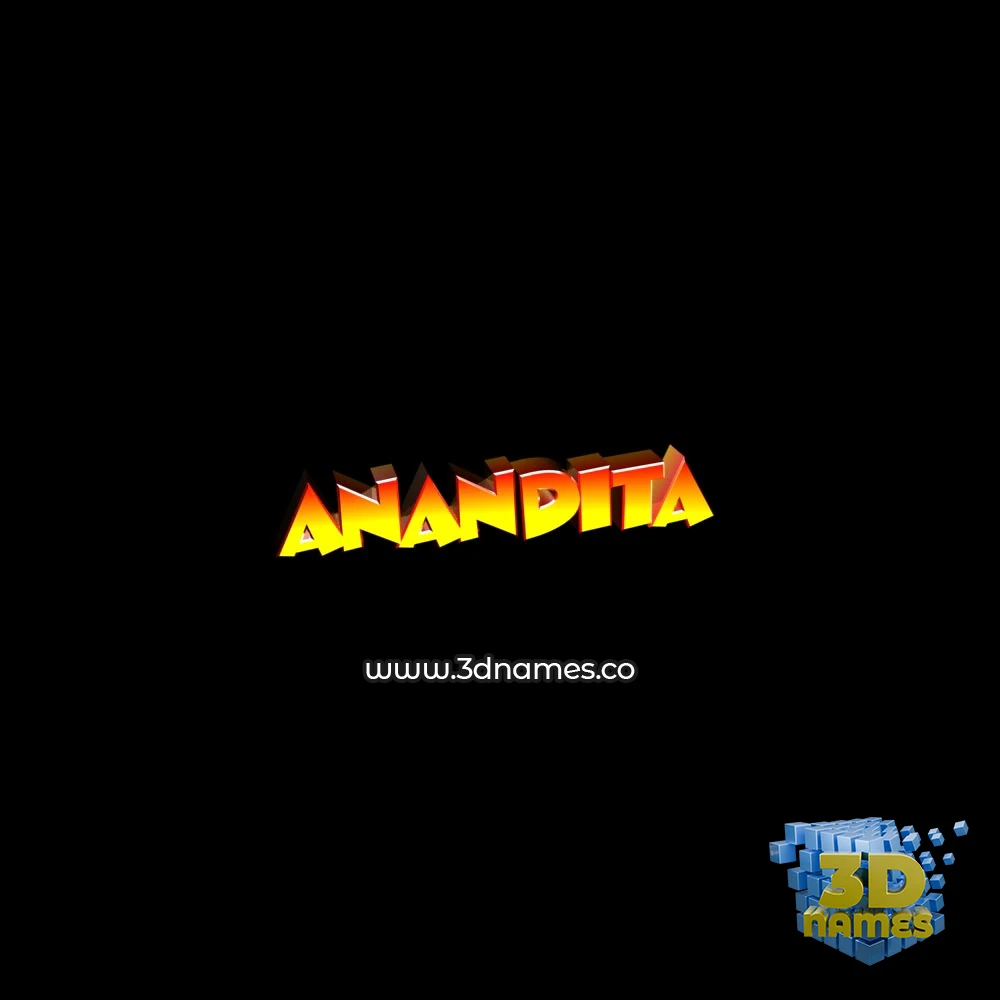 anandita in Black Background style - 3D name wallpaper