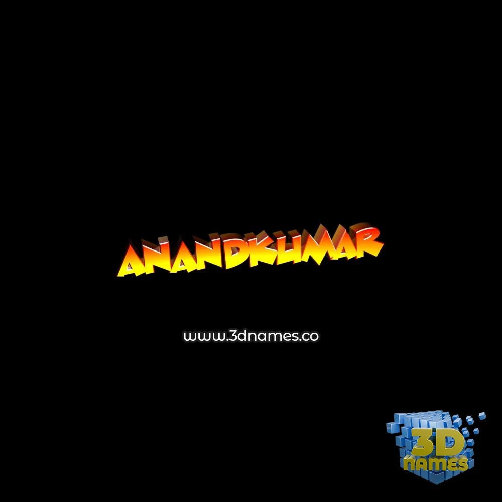 anandkumar in Black Background style - 3D name wallpaper