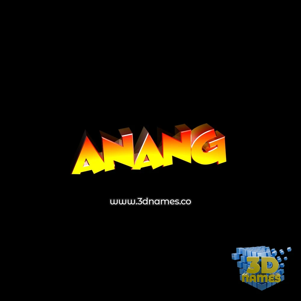 anang in Black Background style - 3D name wallpaper