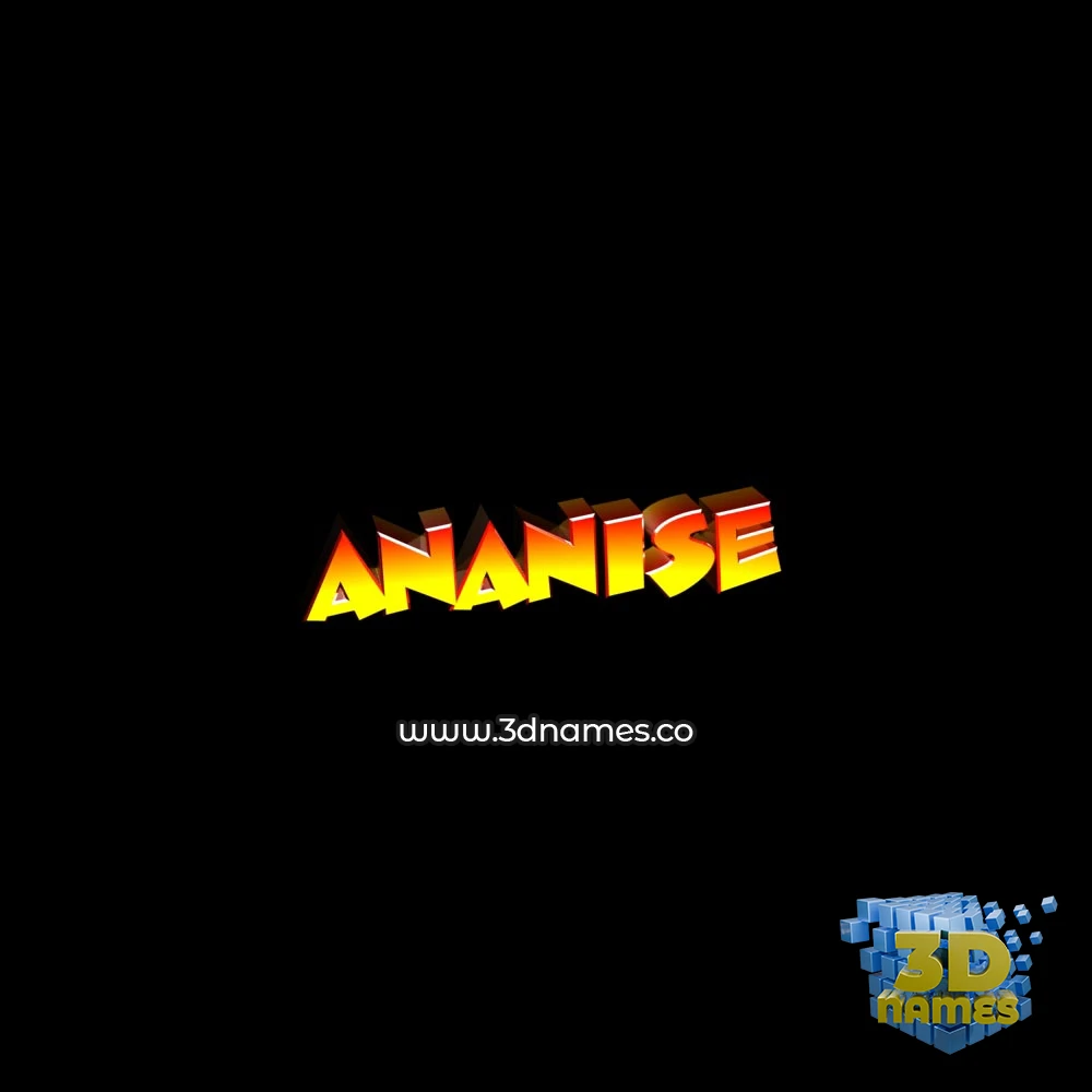 ananise in Black Background style - 3D name wallpaper