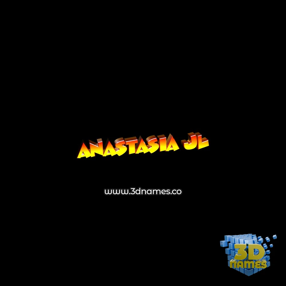 anastasia jl in Black Background style - 3D name wallpaper
