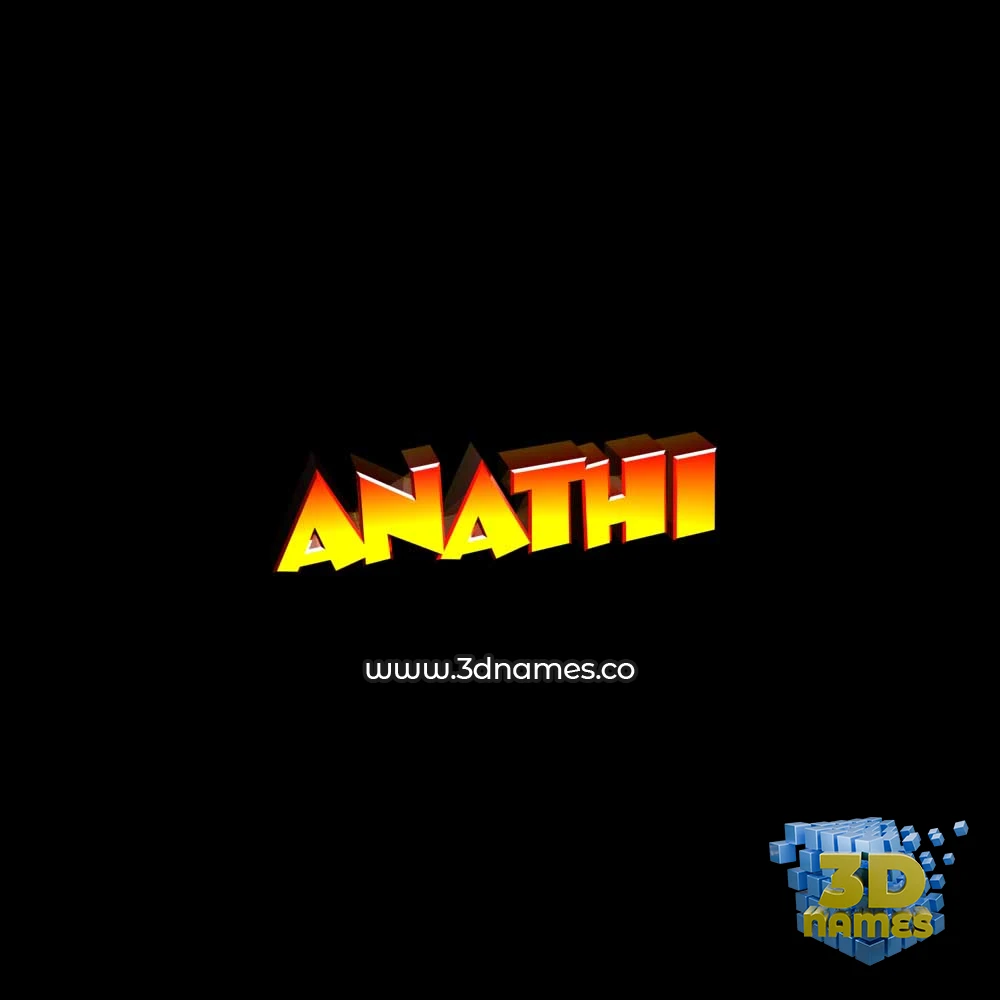 anathi in Black Background style - 3D name wallpaper