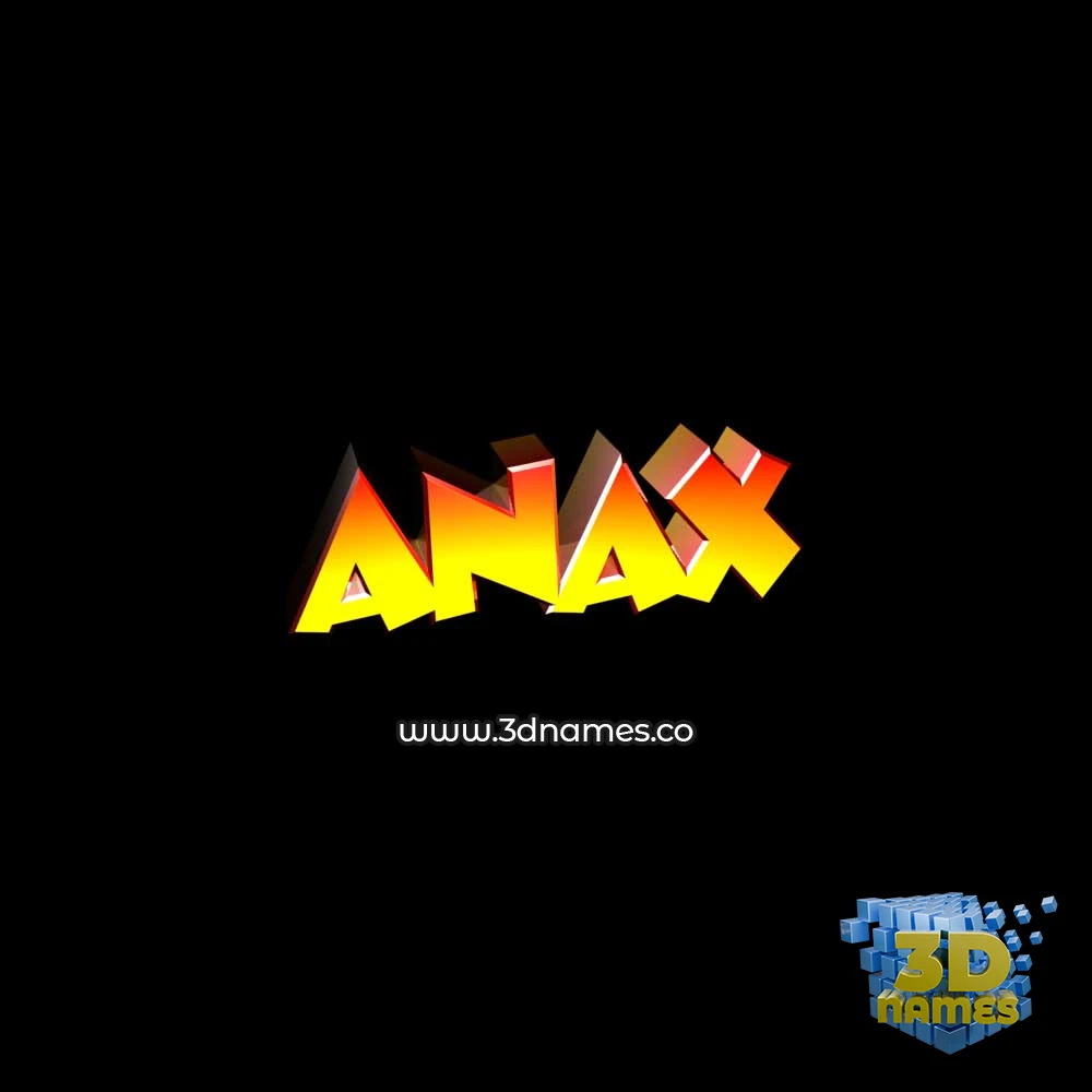 anax in Black Background style - 3D name wallpaper