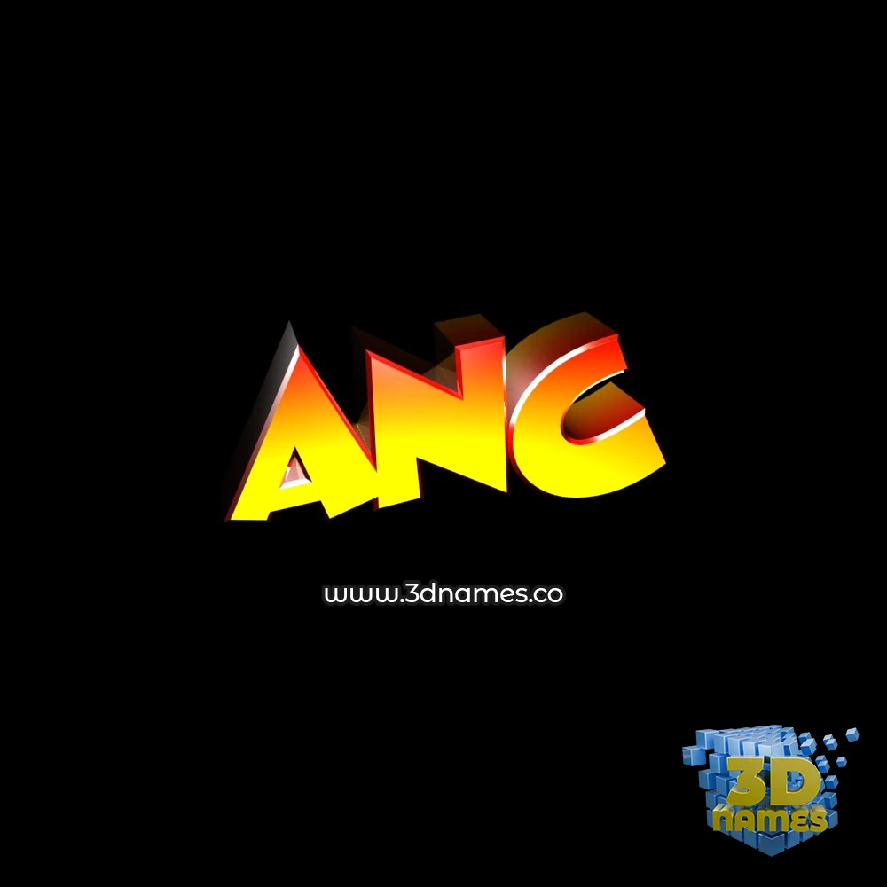 anc in Black Background style - 3D name wallpaper