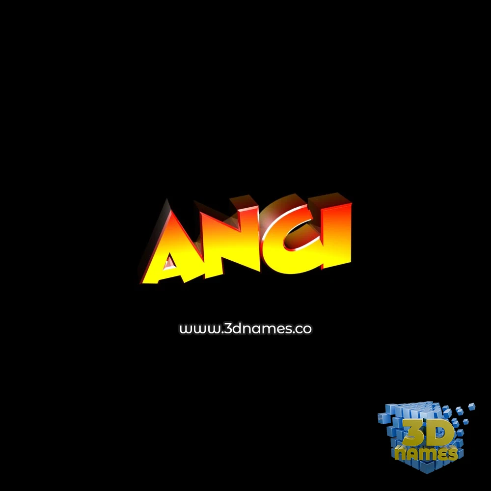 anci in Black Background style - 3D name wallpaper