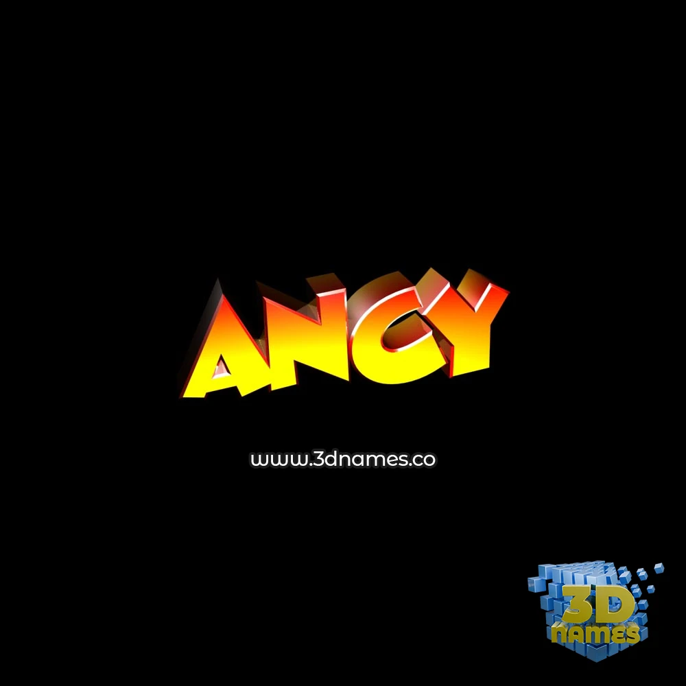 ancy in Black Background style - 3D name wallpaper
