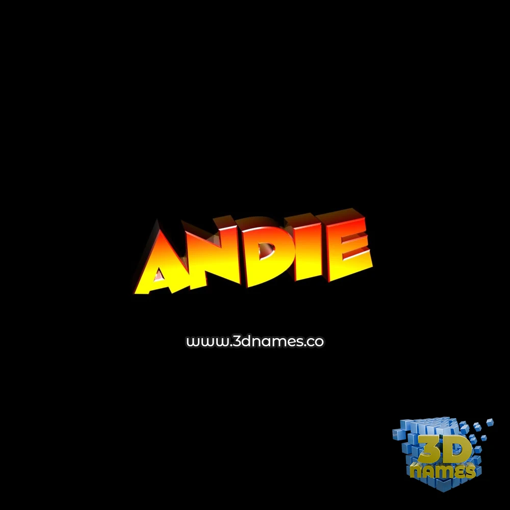andie in Black Background style - 3D name wallpaper