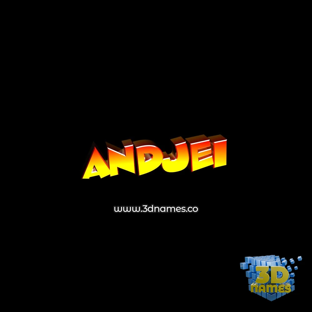 andjei in Black Background style - 3D name wallpaper