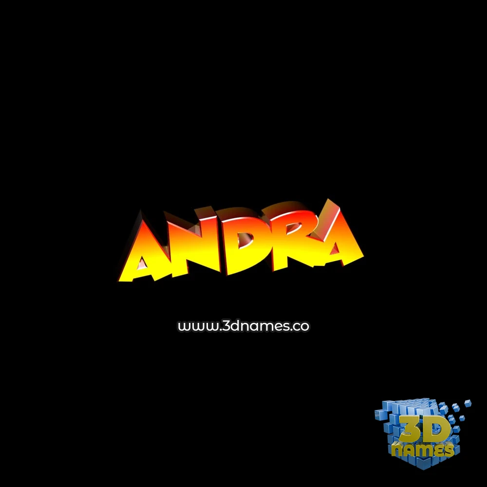 andra in Black Background style - 3D name wallpaper