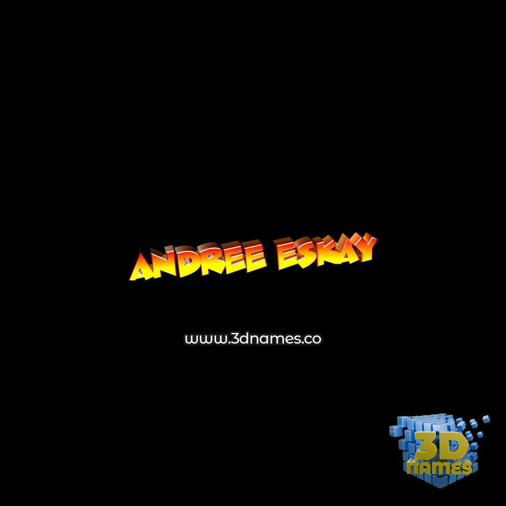 andree eskay in Black Background style - 3D name wallpaper