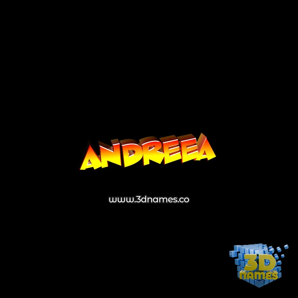 andreea in Black Background style - 3D name wallpaper