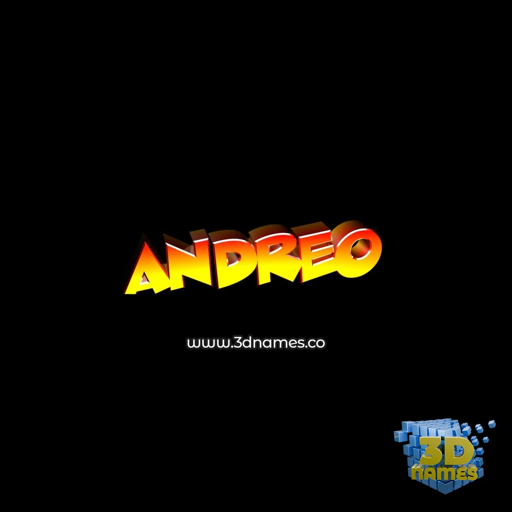 andreo in Black Background style - 3D name wallpaper