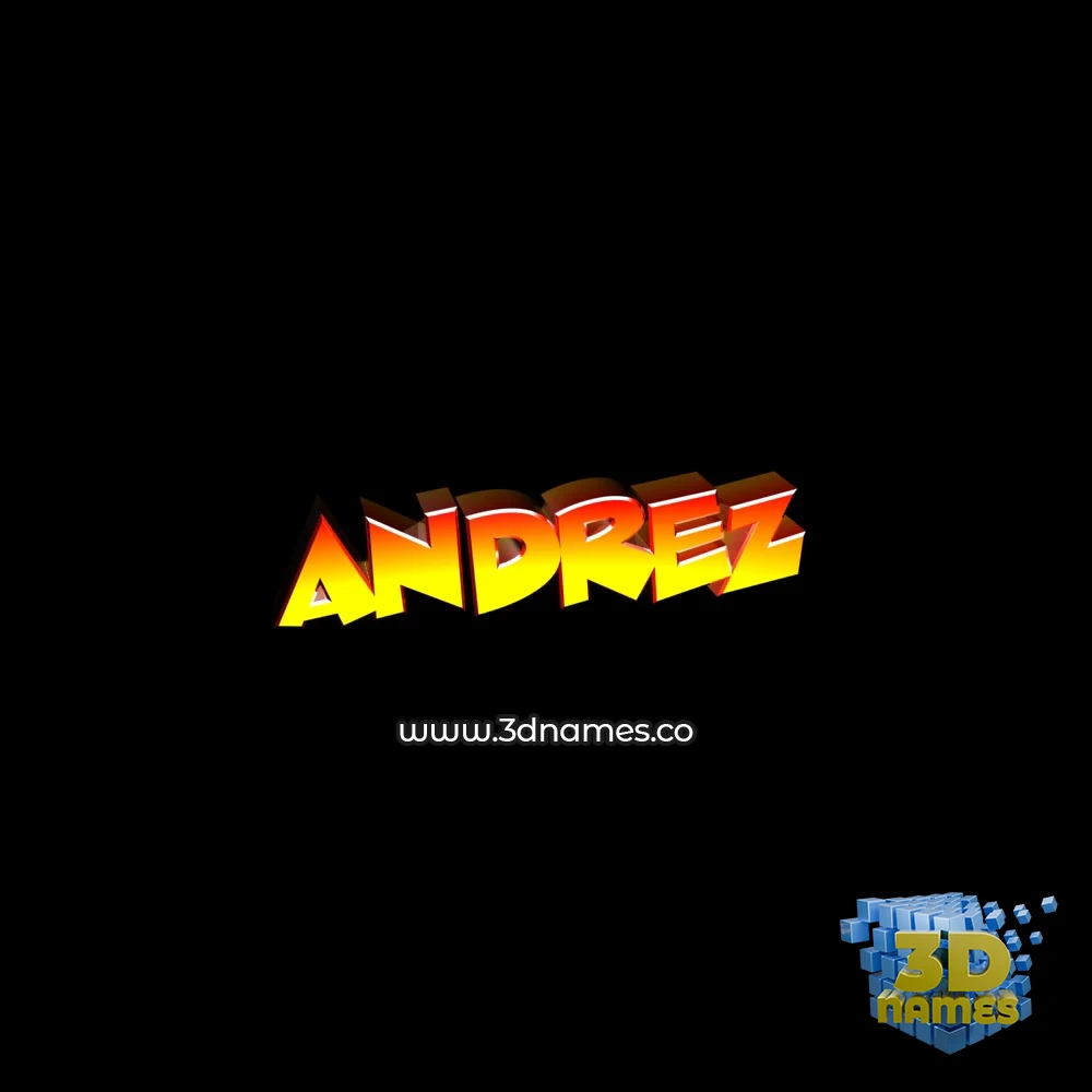 andrez in Black Background style - 3D name wallpaper