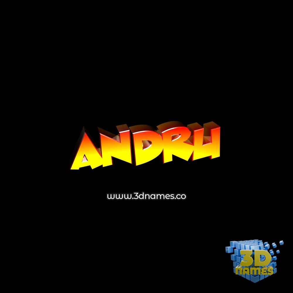 andru in Black Background style - 3D name wallpaper