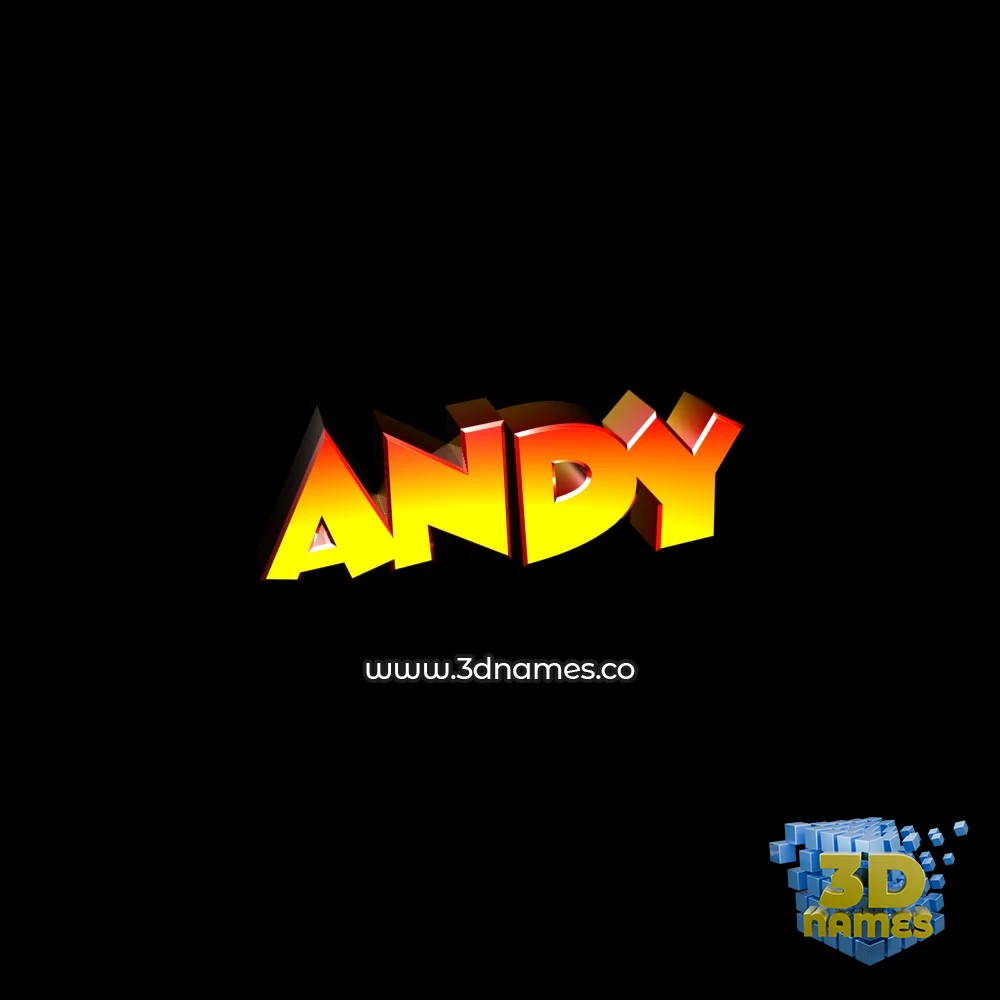 andy in Black Background style - 3D name wallpaper