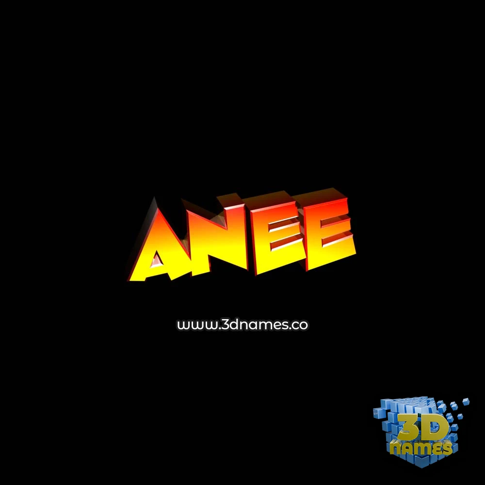 anee in Black Background style - 3D name wallpaper