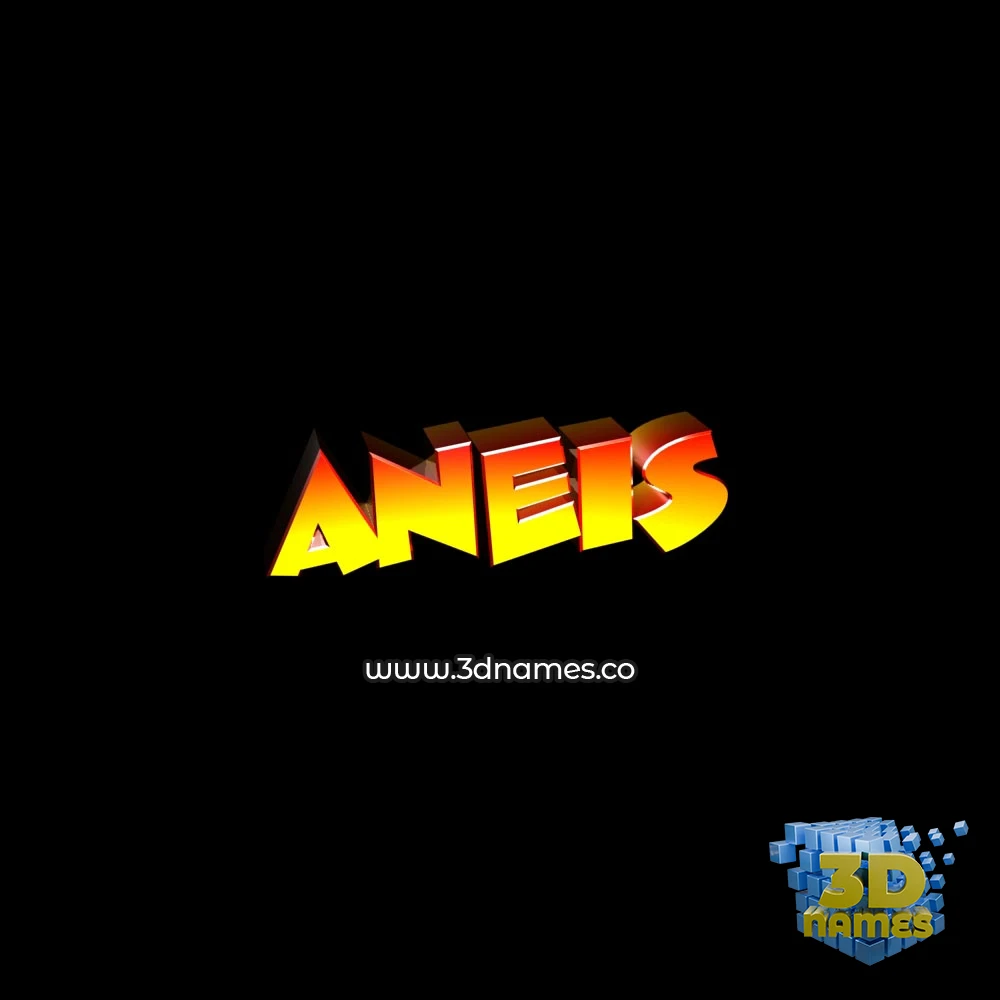 aneis in Black Background style - 3D name wallpaper