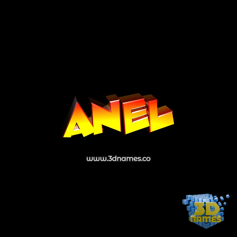 anel in Black Background style - 3D name wallpaper