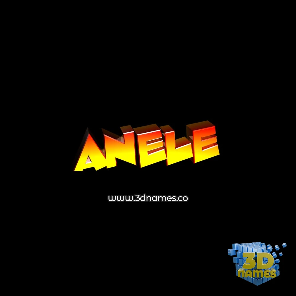 anele in Black Background style - 3D name wallpaper