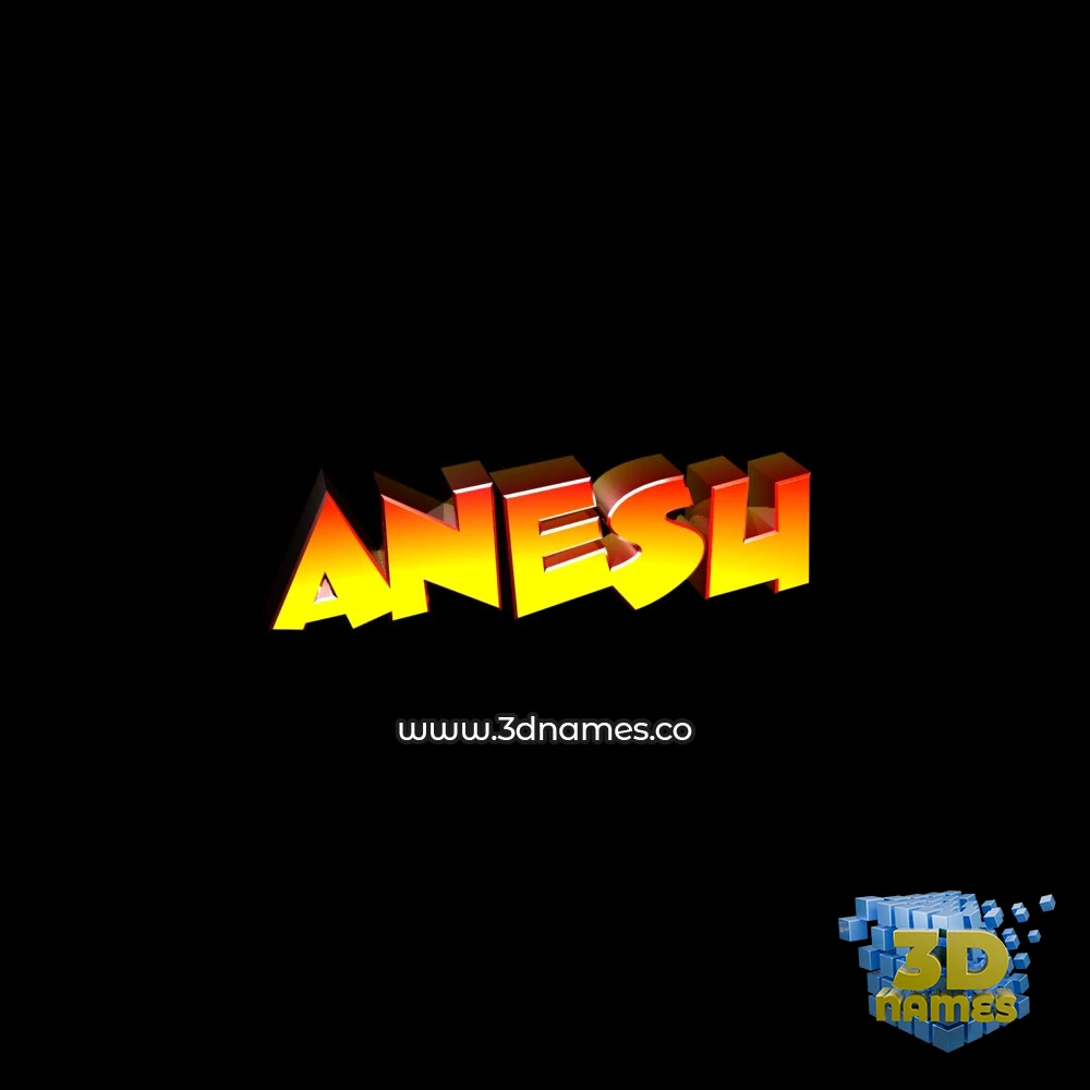 anesu in Black Background style - 3D name wallpaper