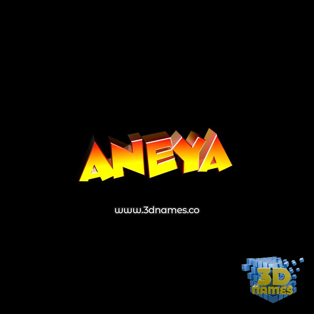 aneya in Black Background style - 3D name wallpaper